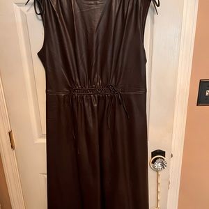 Faux leather dress